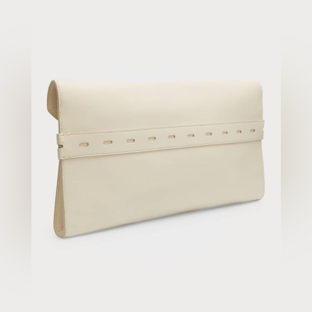 rag & bone Cream Leather Envelope Clutch - Picture 5 of 14